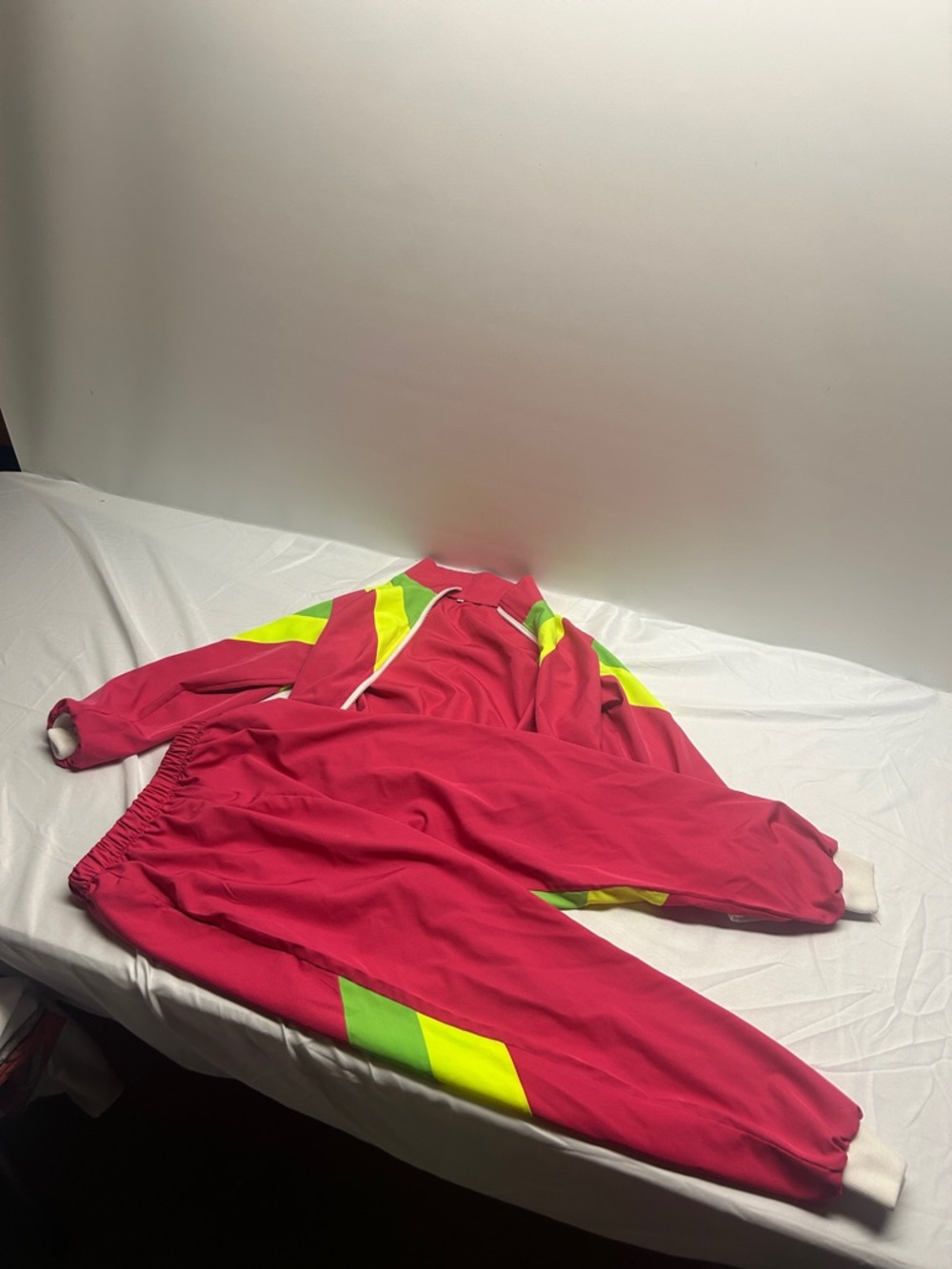 Kids Neon Pink & Lime Green Matching Tracksuit Set